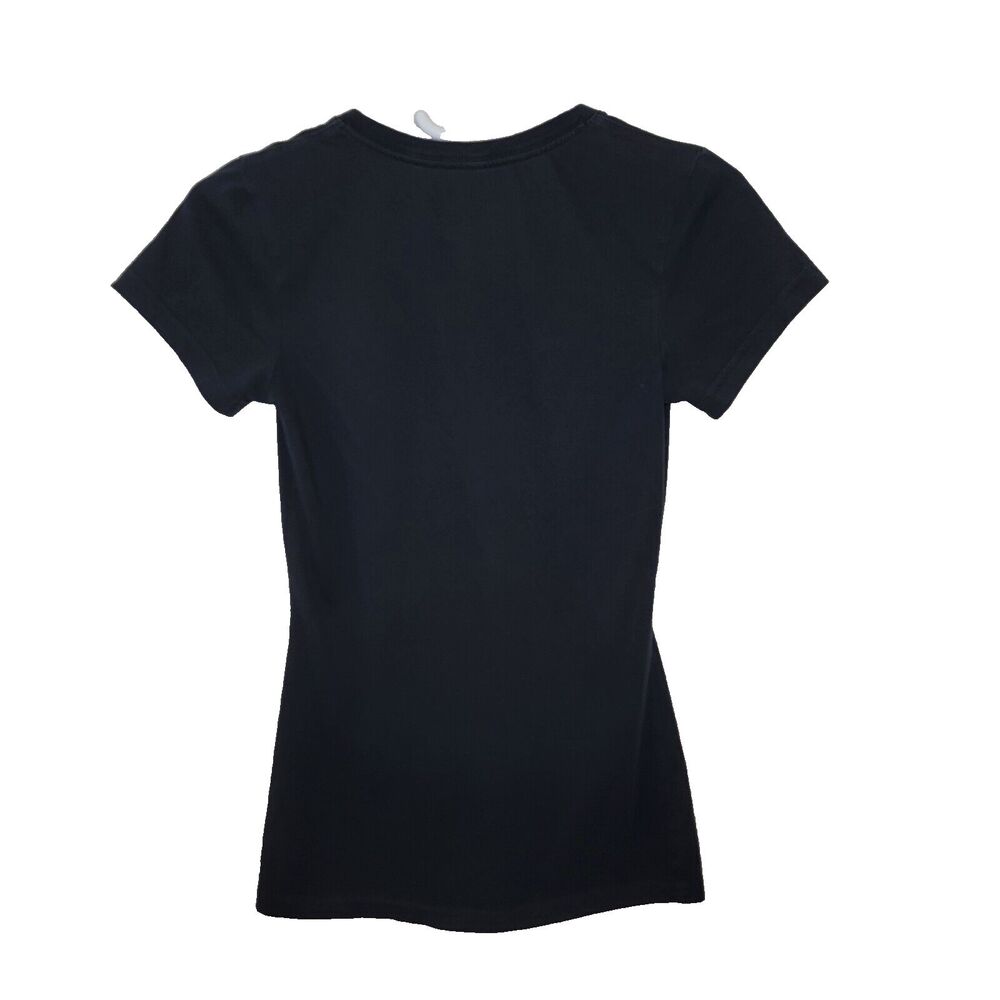 Nike XS Black Just Do It Women's Slim Fit V-neck T-Shirt - Picture 3 of 4